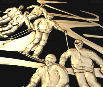 3D model Skiers ' descent (STL)